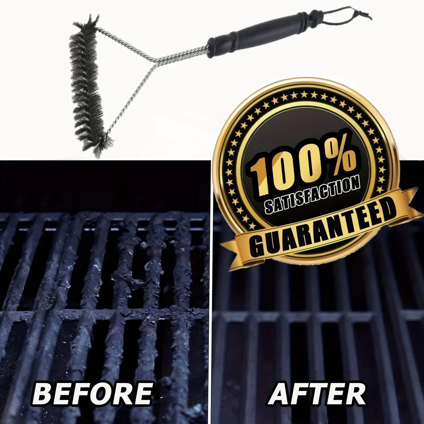 Barbecue Grill BBQ Brush Clean Tool Grill Accessories Stainless Steel Bristles Non-stick Cleaning Brushes Barbecue Accessories