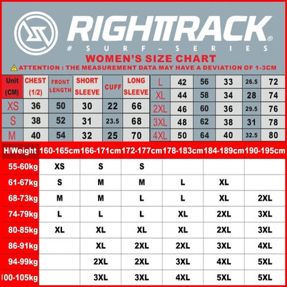 Hot Women‘s Short Sleeve Surfing Shirt Ladies Lycra Rashguard RIGHTTRACK For Surf Sportswear Beach Swimwear UPF50  Clothes