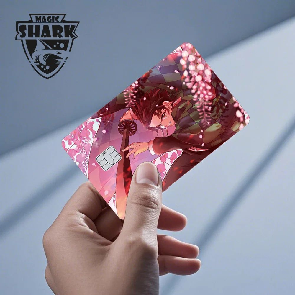 Magic Shark Sugar Daddy Meme Poke Money Funny Sticker Cover Skin Protective for Small Large Chip Credit Debit Card