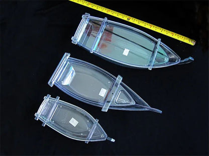Acrylic sushi boat transparent seafood boat cutlery dry ice boat Plastic sushi container decorate plate dish sushi acessorios