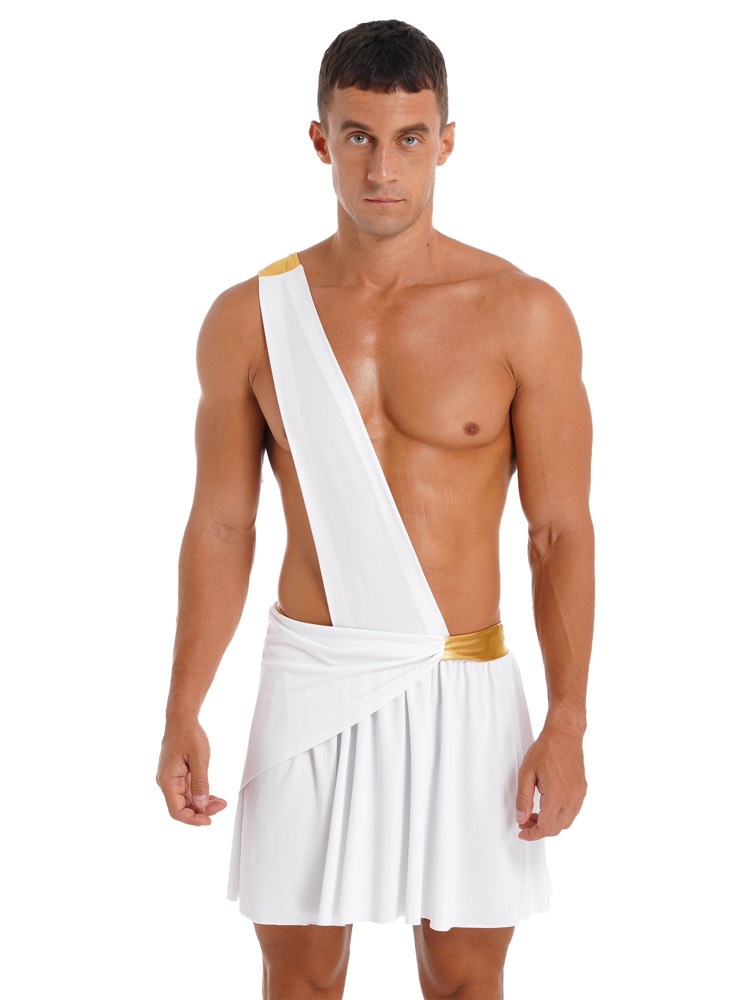 Mens Roman Toga Costume Ancient Greek Gods Senator Emperor Robe Uniform Halloween Party Cosplay Role Play Fancy Dress