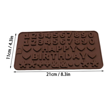 Silica Gel Silicone Mold 26 Letters Chocolate Number Cake Decoration Candy Jelly Gummies Cookie Cutter Kitchen Tools Accessories