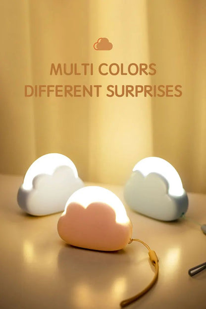 Cloud Night Light Mini USB Rechargeable Adorable Cloud Shape LED NightLight For Bedroom Baby Children Creative Gift Bedside Lamp