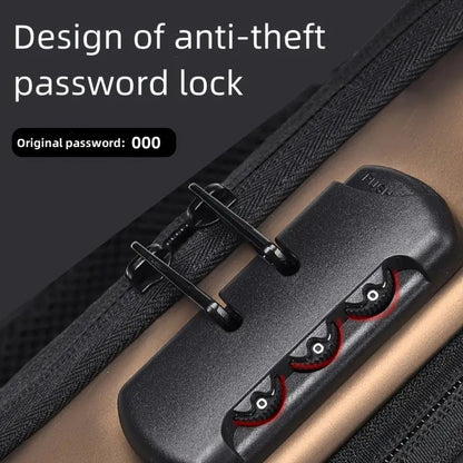 Men'S Anti-Theft Password Lock Chest Bag,Durable Oxford Fabric, Adjustable Shoulder Strap, Crossbody Style with Secure Lock