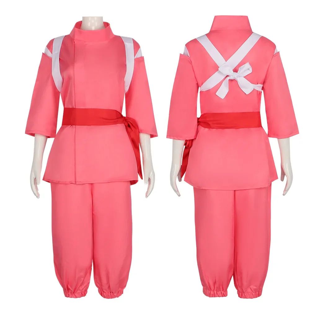 Anime Spirited Cosplay Suit wig Away Pink Kimono Takino Chihiro Show Kamikakushi Halloween Party Costumes for Women male