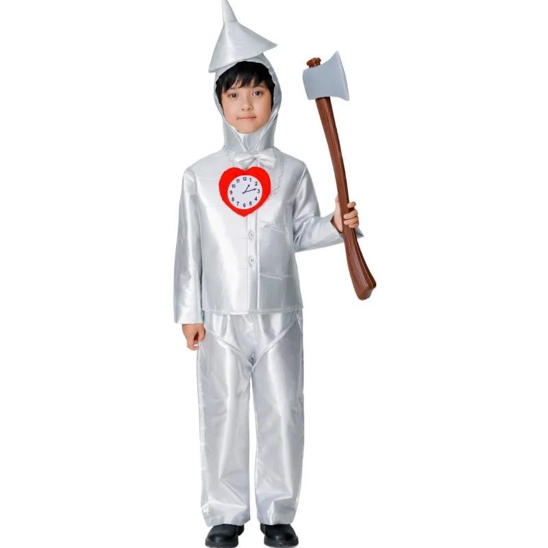 Halloween Cosplay Tin Man Costume Parent-children Clothing Adult Male Iron Man Costume Wizard of Oz Performance Stage Costumes