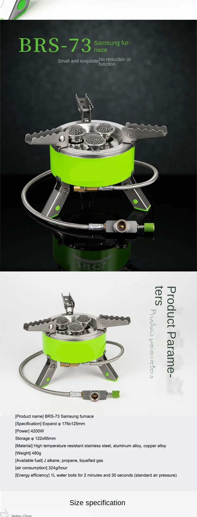 Fogão a Gás Portátil para Acampamento Durável Tipo Tanque, Fogão Elétrico de Sete Estrelas, Fogão de Gás Portátil para Acampamento, Tanque de Gás Butano para Camping, Acampamento ao Ar Livre, Fogão a Gás