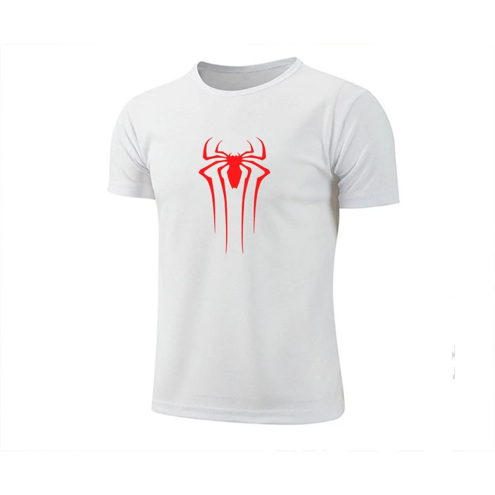 Men's Summer Casual Comfortable Spider print Man T-Shirt Sports Gym Sportswear Quick-Drying Breathable T Shirt