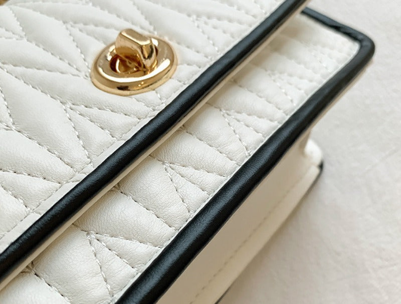 New Fashion Women's Shoulder Bag Simple Chain Texture Small Square Bag Light Luxury Party Crossbody Bag Purses and Handbags