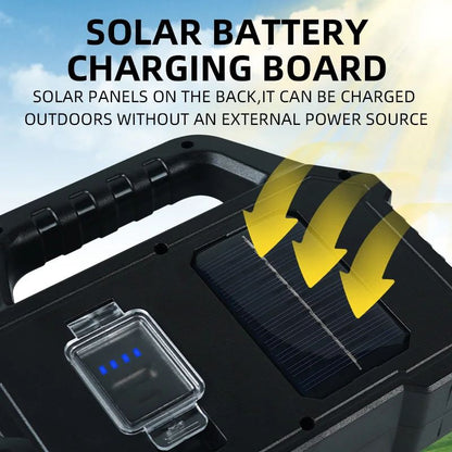 High Power Led Flashlights Rechargeable Camping Work Light Multi Functional Portable Light Solar Charging 6 Lighting Modes ?