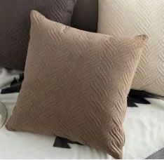 Quilted Velvet Pillowcase Throw Pillow Covers Home Cojines Decor Pillow Cases Simple Sofa Cushion Cover Decorative 45x45cm