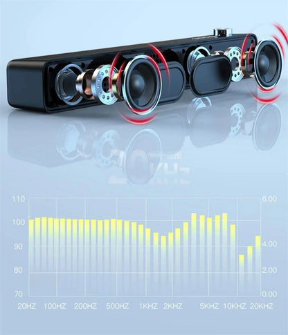 Original Bluetooth Subwoofer Soundbar TV Áudio Echo Wall Computador Alto-falante Home Theater Música Wireless Bluetooth Speaker Presente