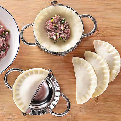Máquina de fazer bolinhos de massa de aço inoxidável, forma para massa de pastel, empanadas, ravióli, prensa para pierogi, guioza, acessórios de cozinha para confeitaria