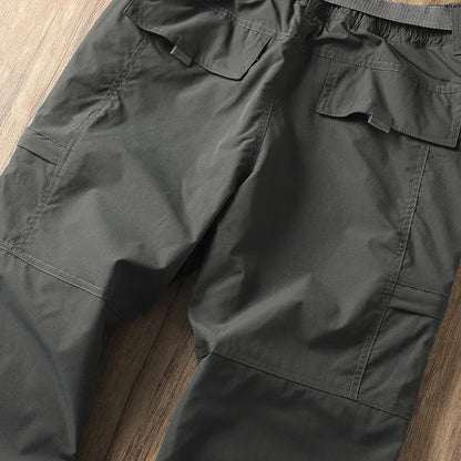 Calças Masculinas de Caminhada ao Ar Livre em Fleece Engrossado Corta-Vento Impermeável Soft Shell Reta Calças de Trabalho Resistentes ao Frio e Quentes