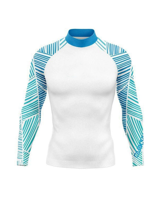 Men's Surfing Shirt Gym Clothes Long Sleeve Basic Surfing Suit Rashguard UV Sun Protection Diving Swimwear