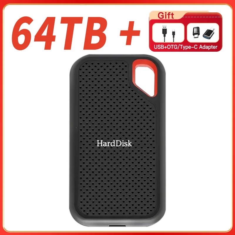 New External Hard Drive 1TB Portable SSD HARD DISK 2TB High-speed External Solid State Drive Mobile Hard Drive for Laptop Mac PC