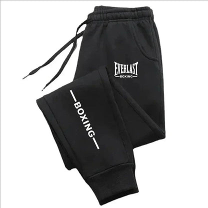 2025 Autumn Winter EVERLAST Printed Running Pants Men Women Outdoor Sports Fitness Pants Jogging Fleece Casual Sports Pants