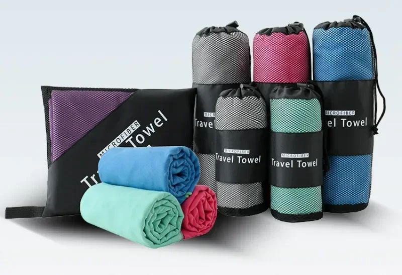 Quick-Drying Sports Towel 40x80CM Blue Grey Green Gym Fitness Camping Running Beach Washcloth Towels With Storage Bag