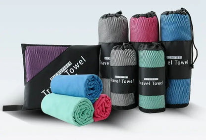 Quick-Drying Sports Towel 40x80CM Blue Grey Green Gym Fitness Camping Running Beach Washcloth Towels With Storage Bag