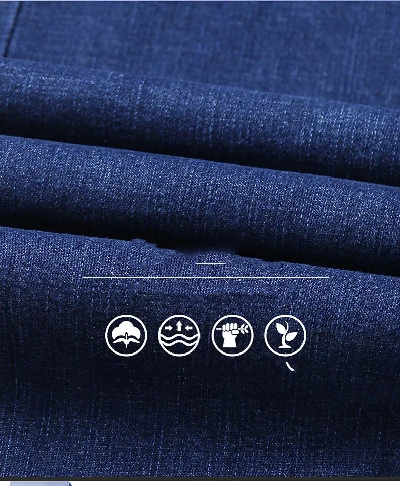 2024 New Spring Fashion Men's Jeans Business Casual Stretch Straight Denim Trousers Classic All Match Male Brand Clothing