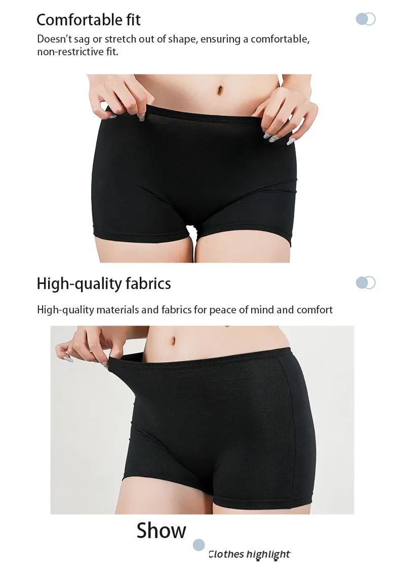 Women Safety Panties Boxer Shorts Female Ladies Seamless Underwear Woman Underpants Panty Pants Black Beige Protective Boyshorts