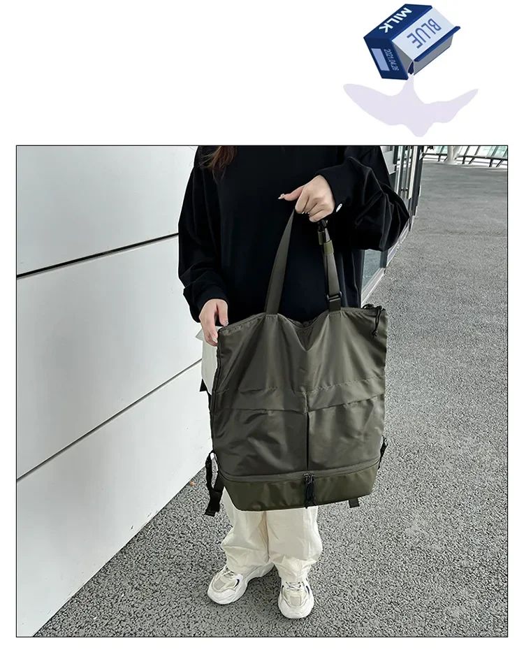 Mochila Unissex de Grande Capacidade Masculina e Feminina Mochilas de Nylon Impermeáveis Esportivas Modernas Mochilas Escolares Portáteis de Lazer Viagem
