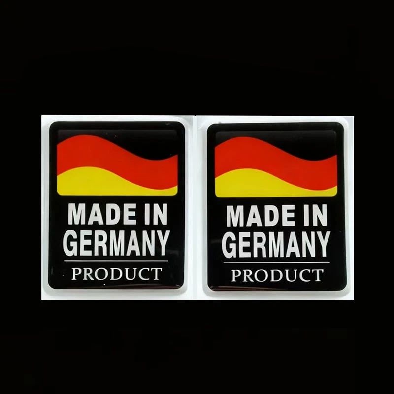 2 unidades Alemanha Bandeira Alemã Edição Limitada Esportiva Decalques Bandeira da Alemanha Emblemas Distintivos Decalque para Para-lamas Moto Carro Caminhão Bicicleta
