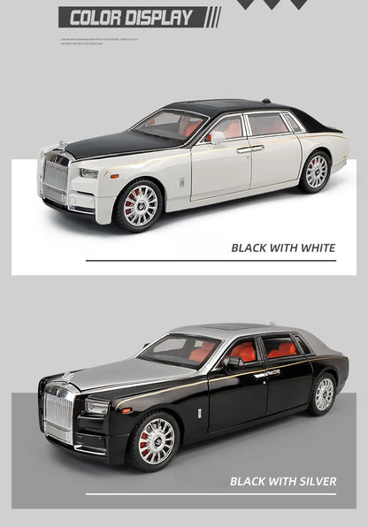 1:18 Big Size Diecast Rolls Royce Phantom Alloy Car Model Collective Miniature Voiture Boyfriend Car Gift Home Decor Toys Boys