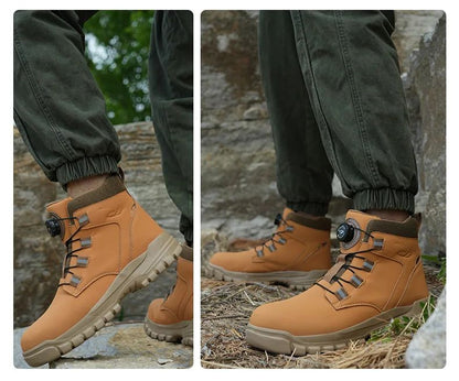 Botas de segurança masculinas à prova d'água, indestrutíveis, com biqueira de aço, anticorte, resistentes a perfurações, sapatos de segurança para motociclistas, Botas Para Hombre