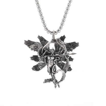 Colar Pingente Ceifador da Morte Gótico Misterioso Diabo Masculino Personalidade Punk Retro Halloween Joias da Moda