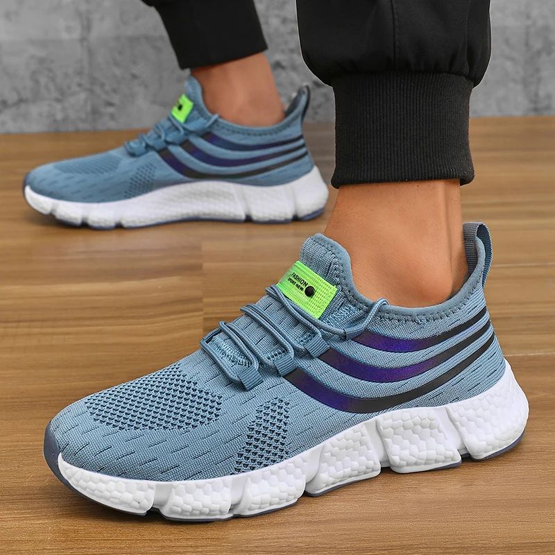 Tênis Esportivo Masculino Casual Leve Respirável Antiderrapante Calçados para Corrida e Caminhada ao Ar Livre Tênis Esportivo para Jogging