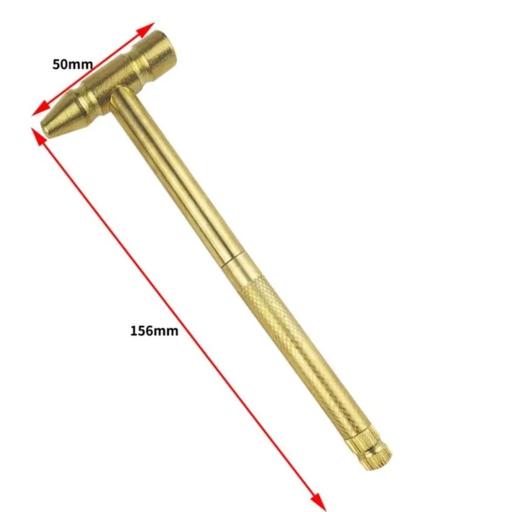 Conjunto de Ferramentas Pequenas 6 em 1 Martelo e Chave de Fenda Mini Liga de Cobre Dourado Desmontável Micro Chave de Fenda Ferramenta Manual Perfeita Para Projetos DIY