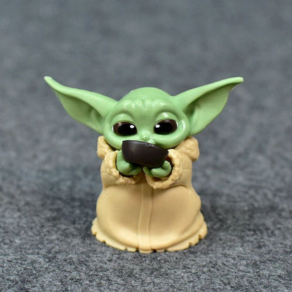 New 5pcs/set Baby Yoda Grogu Mandalorian Action Figure Toys 4-7cm Yoda Baby Action Toys Star Wars Figuras Hot Xmas Gifts
