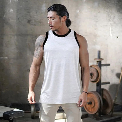 Plain Mens Bodybuilding Sleeveless Casual Shirts Gym Fitness Workout Muscle Tank Tops Summer Mesh Breathable Quick Dry Singlets