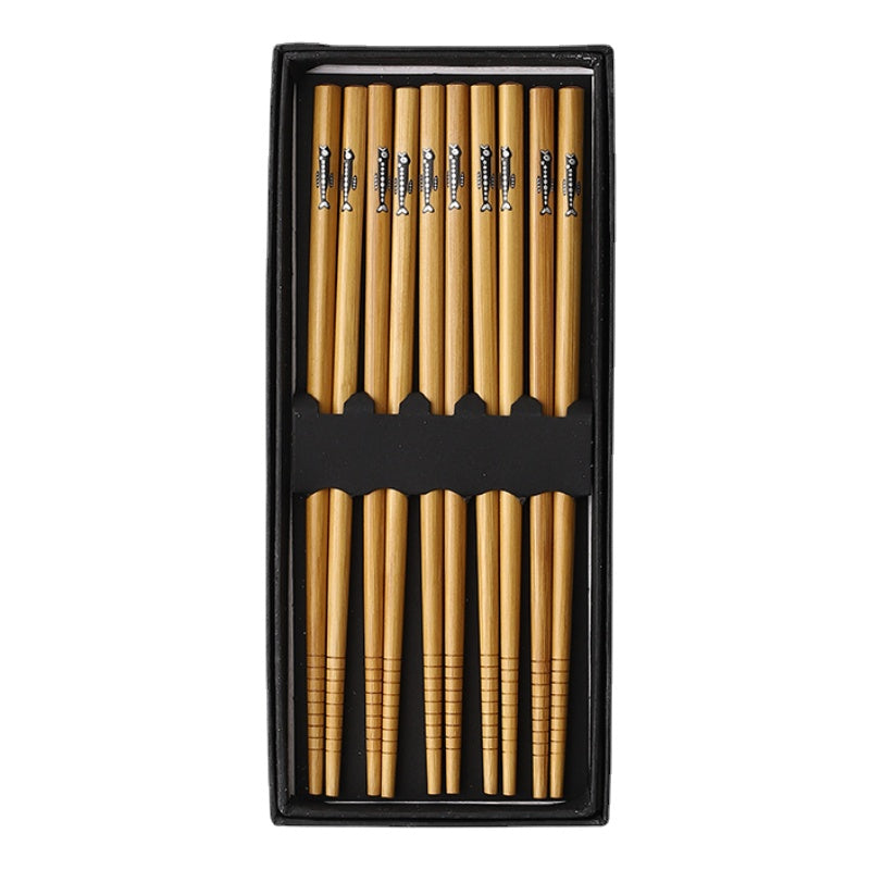 5 pares de pauzinhos japoneses para sushi, antiderrapantes, reutilizáveis, chineses, utensílios de mesa, presente, ferramentas de cozinha