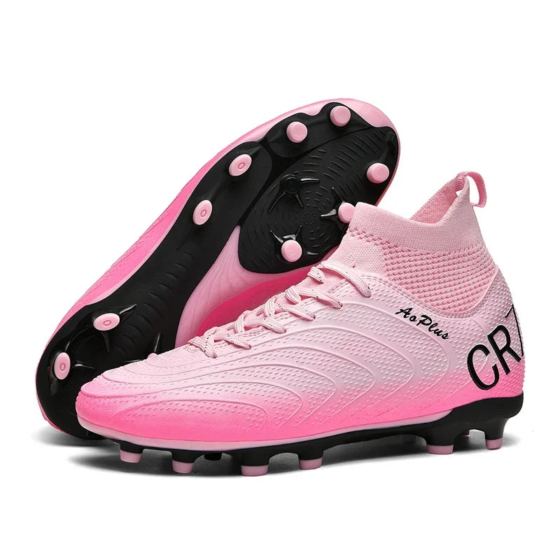 New Men Football Boots Outdoor Sport Boys Long Spikes Training Cleats Soccer Shoes Adult Non Slip Breathable Match Comfortable