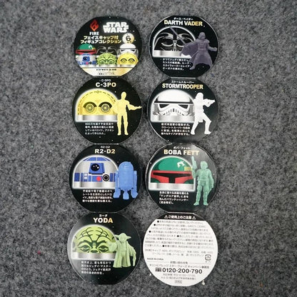 Cápsula Star Wars Darth Vader Stormtrooper Imperial Yoda R2-D2 C-3PO Bonecos de Ação Enfeites de Mesa Brinquedos Colecionáveis Presentes