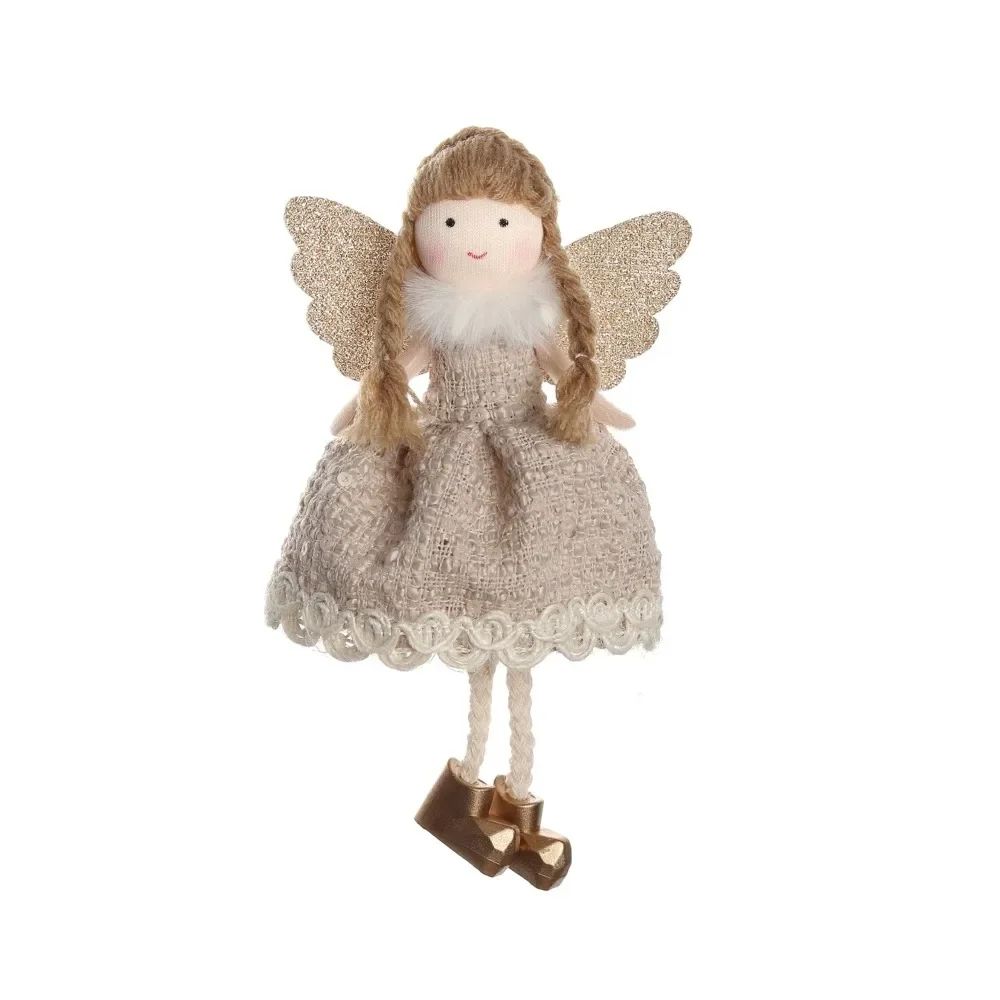 Christmas plush antlers angel girl pendant Christmas tree pendant creative doll pendant gift