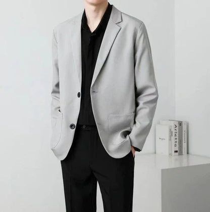 Brown Oversize Plus Big Size Jacket for Men Long Man Suits and Blazers Coats Fashionable Fashion 2025 New in Simple Breasted