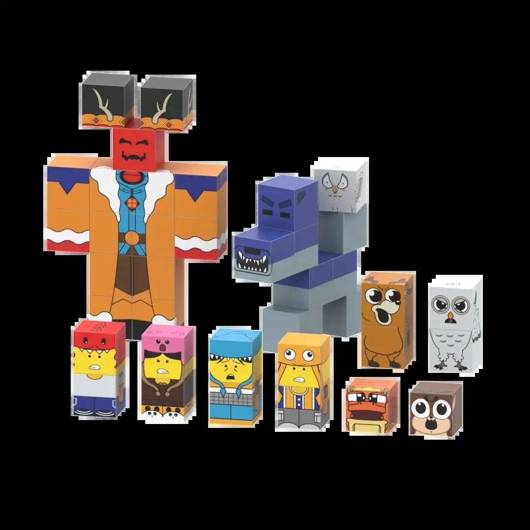Conjunto de Blocos de Montar do Personagem de Jogo Popular Floresta 99 Noites Brinquedo de Montagem Série Animais Presente de Construção Criativo Display de Mesa