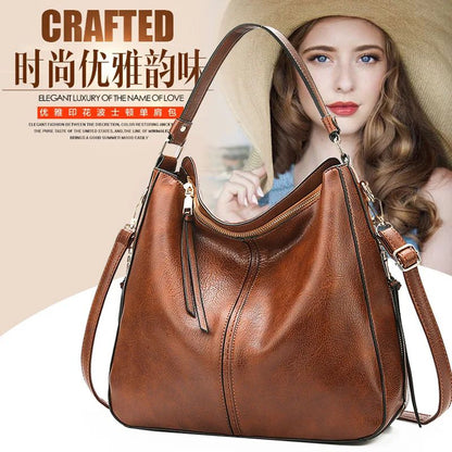 New women's handbag, single shoulder crossbody bag, PU women's tote bag, large capacity women's bag