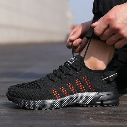 Tênis Masculino Casual Malha Leve Respirável Solado Macio Sapatos de Corrida Slip-on Masculino Sapatilhas Mocassins Calçados Esportivos Zapatos Hombre