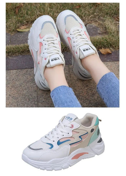 Height Increasing Chunky Sneakers Women New Fashion Lightweight Breathable Platform Mesh Sport Shoes Women's Casual Sneaker