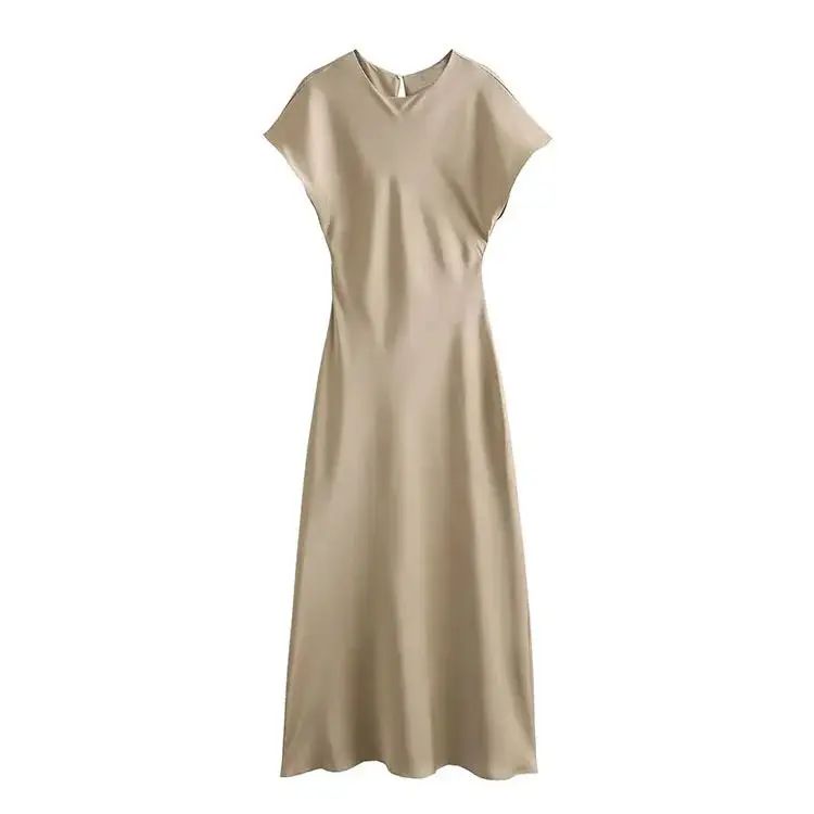 TRAFSHE Midi Satin Dress Woman Long Dresses For Women Chic And Elegant Evening D
