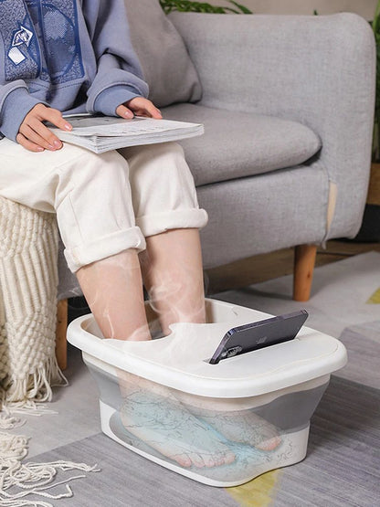Balde de massagem para os pés dobrável, balde para imersão, bacia dobrável para spa de pés, banheira doméstica de sauna, banheira para pedicure