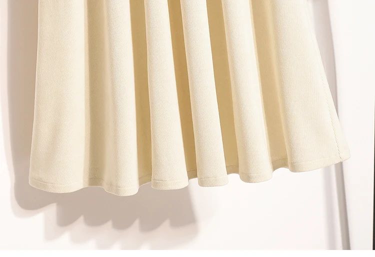 2025 Plus Size Pleated Skirts Solid Versatile Medium Length Skirt A-Line Maxi Gown Cover Autumn Winter New Half-length Skirt