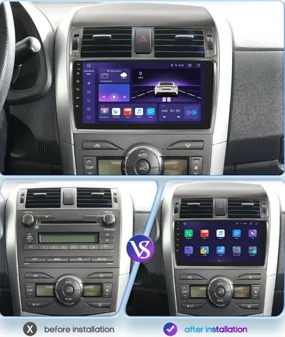 Central Multimídia Android 13.0 de 9 Polegadas 2GB+32GB para Toyota Corolla 2009-2013, GPS de Carro, Navegação, Rádio, Toca-Fitas, DSP e Carplay