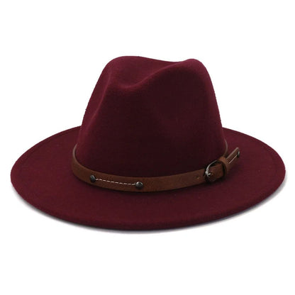 Fedoras Winter Hat For Women 59-61CM Men Panama Felted Jazz Hats New Trilby Church Cap sombreros de mujer