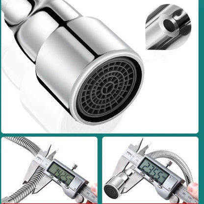 Extensor Universal de Torneira de Aço Inoxidável com Aerador de Bico Anti-respingo e Mangueira de Extensão para Pia de Cozinha