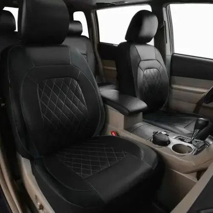 Capas de Assento de Carro em Couro PU Universal para a Maioria dos Carros, Compatíveis com Airbag, Acessórios de Interior de Carro, Almofada de Capa Dianteira/Traseira/Conjunto Completo
